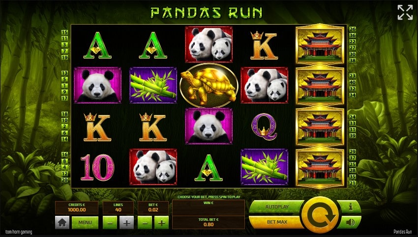 Онлайн слот Panda's Run в казино Джозз